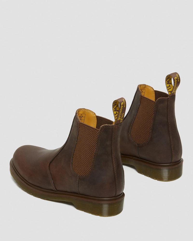 Men's Dr Martens 2976 Crazy Horse Leather Ankle Boots Brown | AU 419PJJ